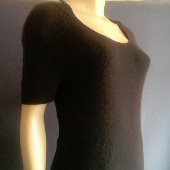 TSE Gray Taupe V-Neck Heavy Cashmere Tie in Back Sweater Dress L - Picture 5 of 12